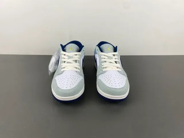 Nike White Navy Denim-Panel Upper Perforated Toe Box Lifestyle Sneakers 11