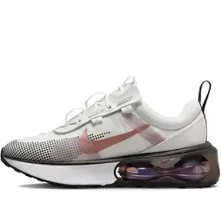 Nike White Pink Perforated Mesh Upper Translucent Visible Air Unit Lifestyle Sneakers