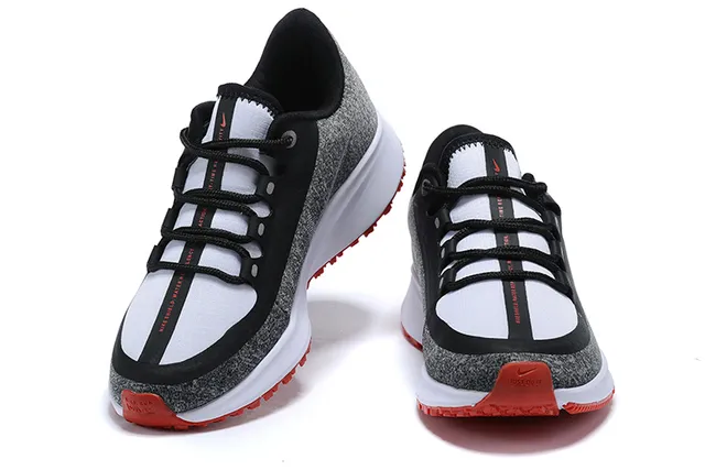 Nike White Red Low-Top Lace-Up Engineered Mesh Upper Running Shoes 20