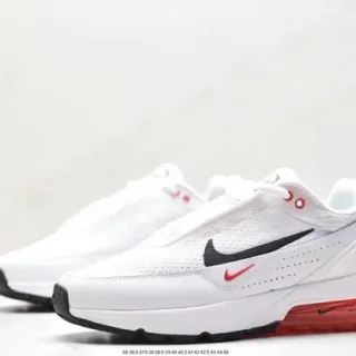 Nike Tênis Lifestyle Branco Vermelho Malha Superior Overlay de Jaula Sintético