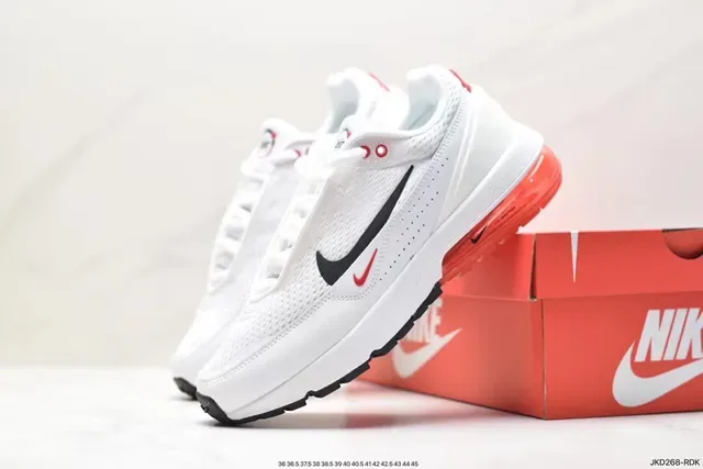 Nike White Red Mesh Upper Synthetic Cage Overlay Lifestyle Sneakers 3