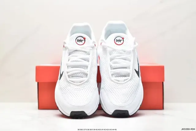 Nike White Red Mesh Upper Synthetic Cage Overlay Lifestyle Sneakers 4