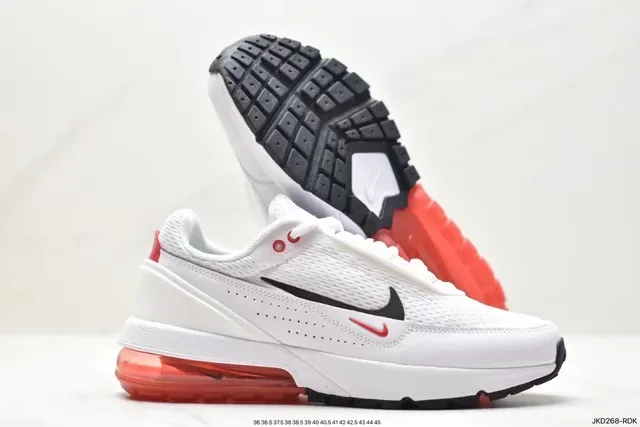 Nike White Red Mesh Upper Synthetic Cage Overlay Lifestyle Sneakers 5