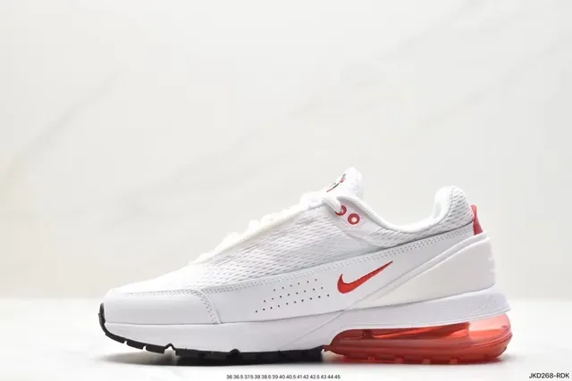 Nike White Red Mesh Upper Synthetic Cage Overlay Lifestyle Sneakers 6