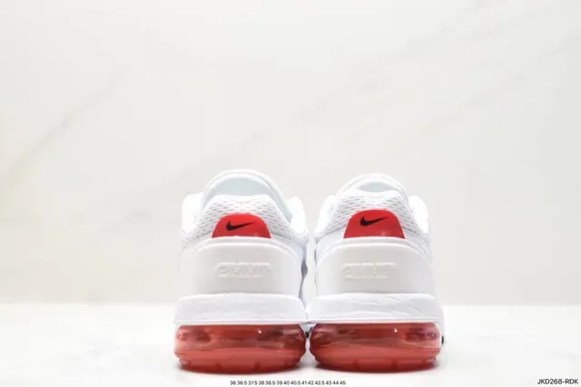 Nike White Red Mesh Upper Synthetic Cage Overlay Lifestyle Sneakers 8