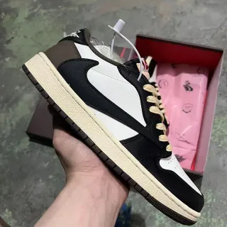 Nike x Off-White Air Jordan 1 Low Mocha Lifestyle Sneakers