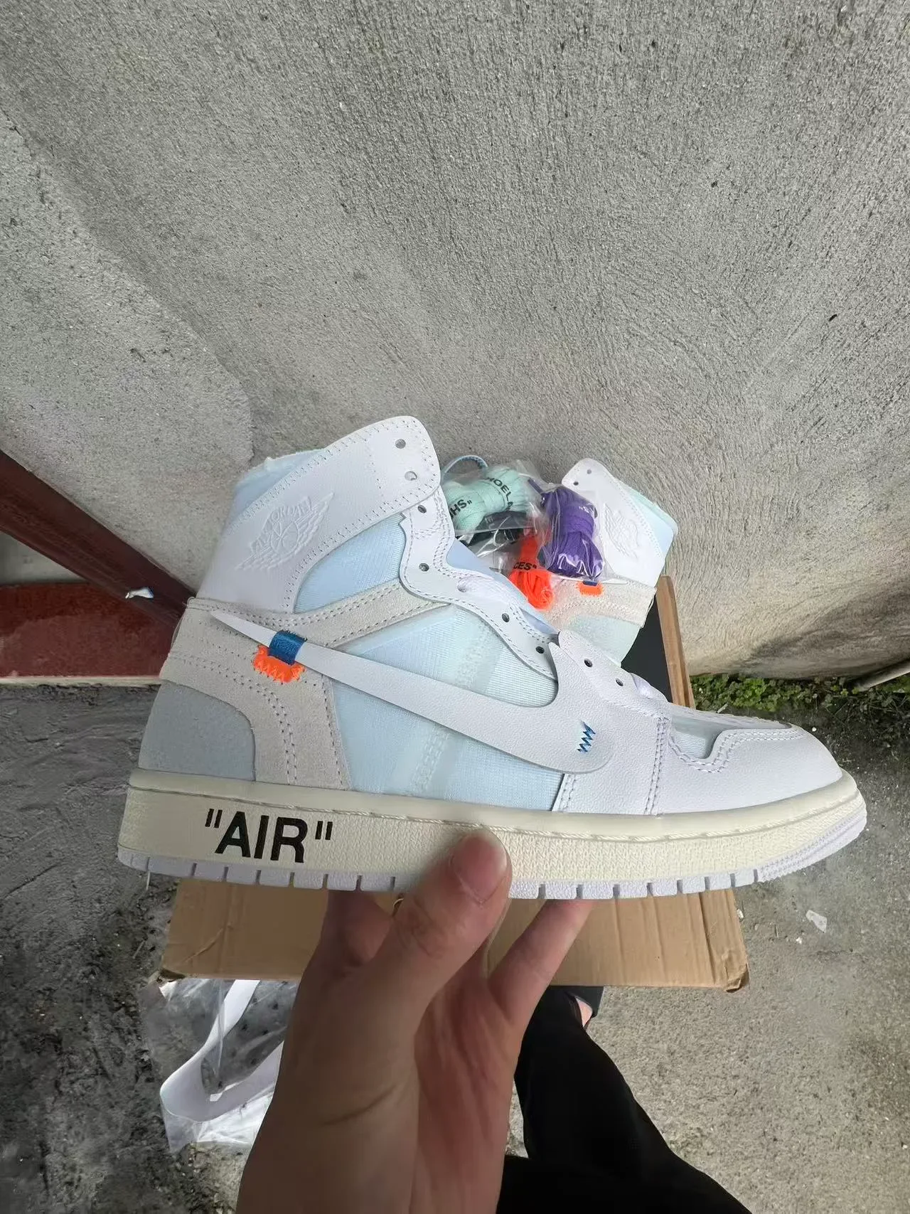 Nike x Off-White Air Jordan 1 'Off-White' High-Top Basketball Shoes 7