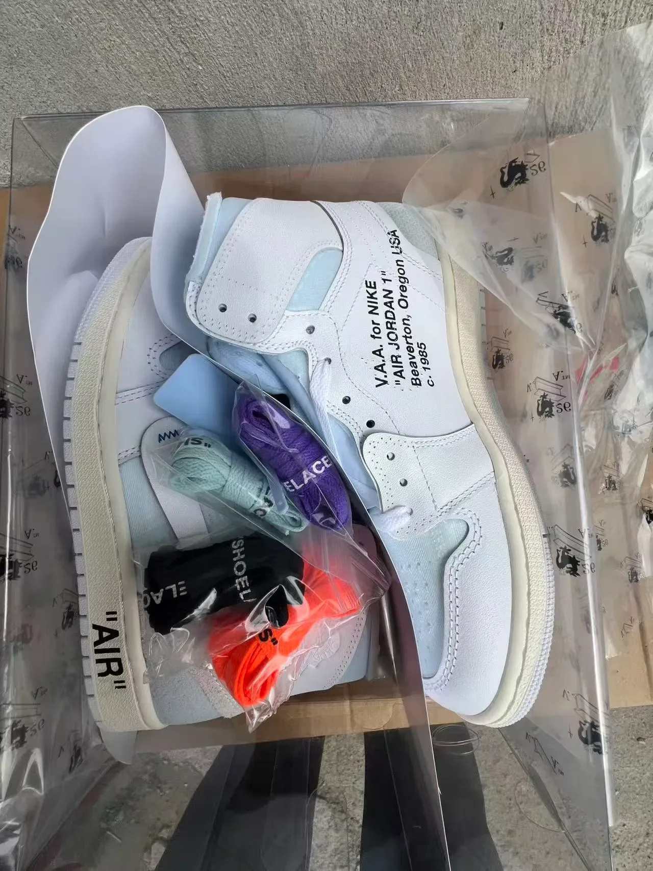 Nike x Off-White Air Jordan 1 'Off-White' High-Top Basketball Shoes 9