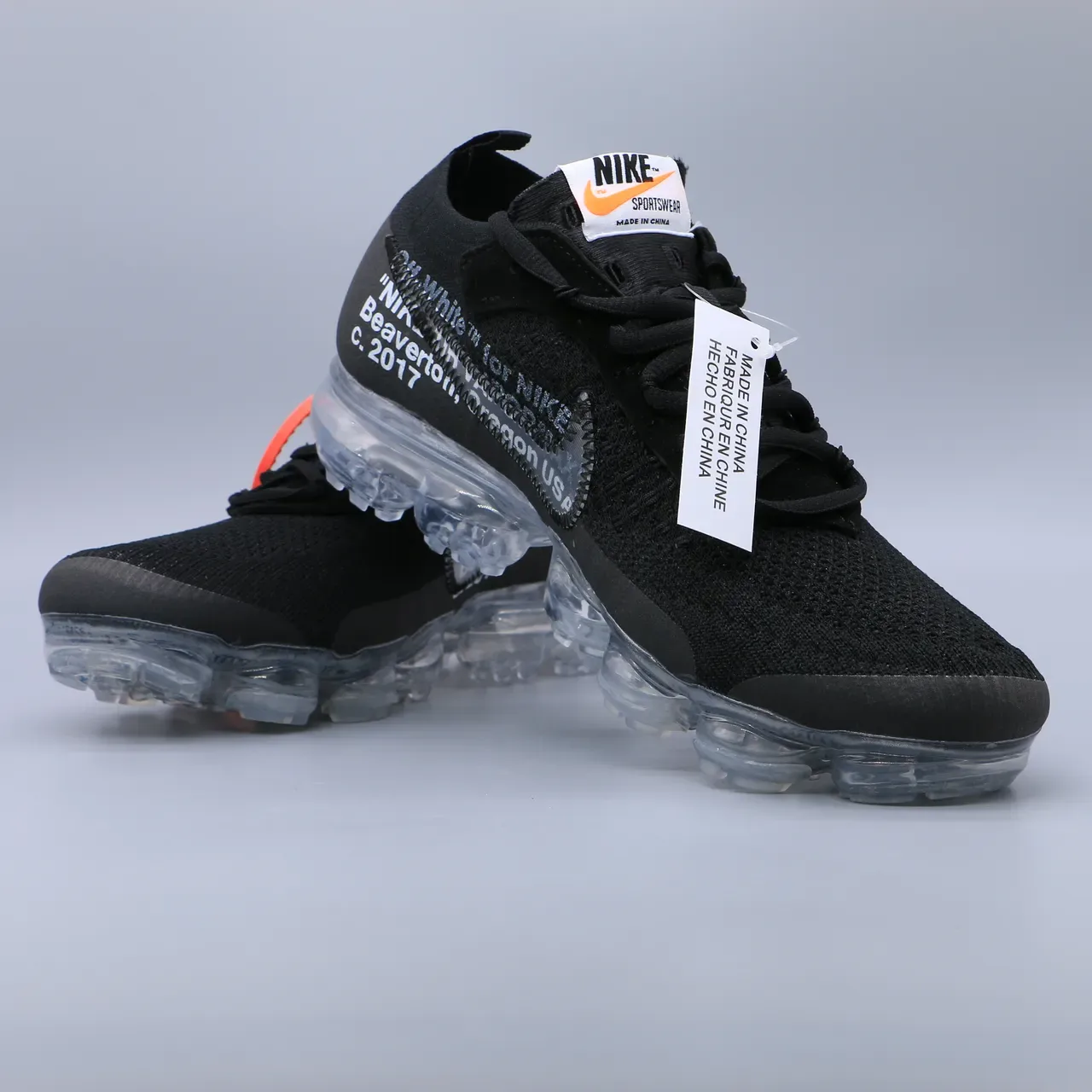 Nike x Off-White Air VaporMax Sneakers Lifestyle Noir Transparent 5