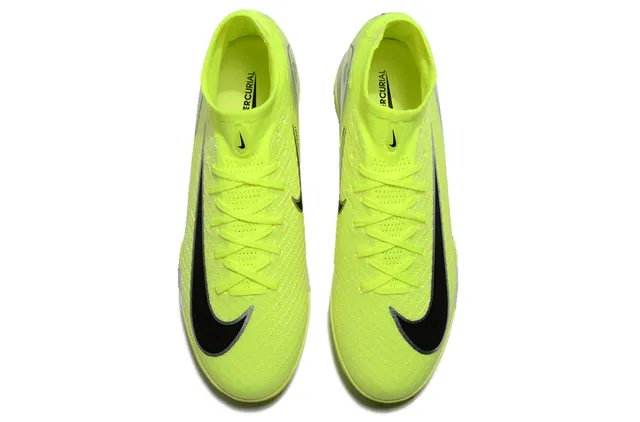Nike Jaune Noir Haut-Coupé Collet Type Chaussette Synthétique Néon Supérieur Turf Chaussures de Football 2