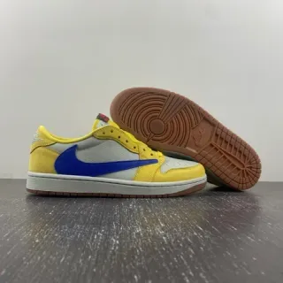 Nike Yellow Blue Low-Top Cupsole Lifestyle Sneakers