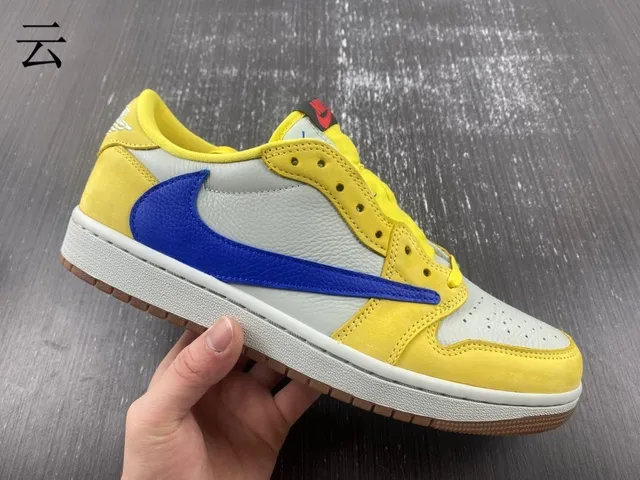 Nike Yellow Blue Low-Top Cupsole Lifestyle Sneakers 2