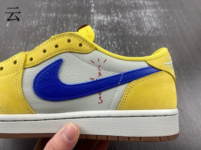 Nike Yellow Blue Low-Top Cupsole Lifestyle Sneakers 5