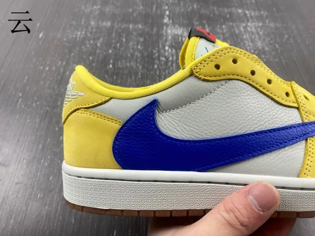 Nike Yellow Blue Low-Top Cupsole Lifestyle Sneakers 7