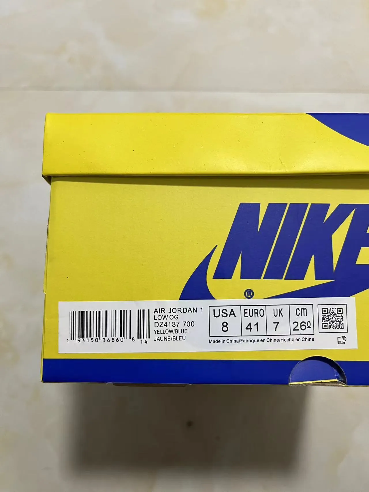 Nike Yellow Blue Low-Top Leather-Paneled Lifestyle Sneakers 11