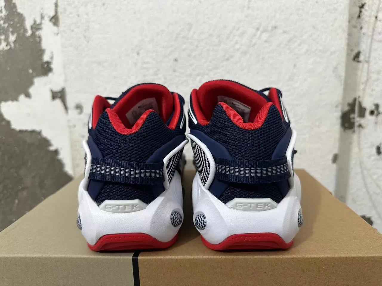 Nike Zoom Flight 95 Navy Red White Chunky Sneakers 3