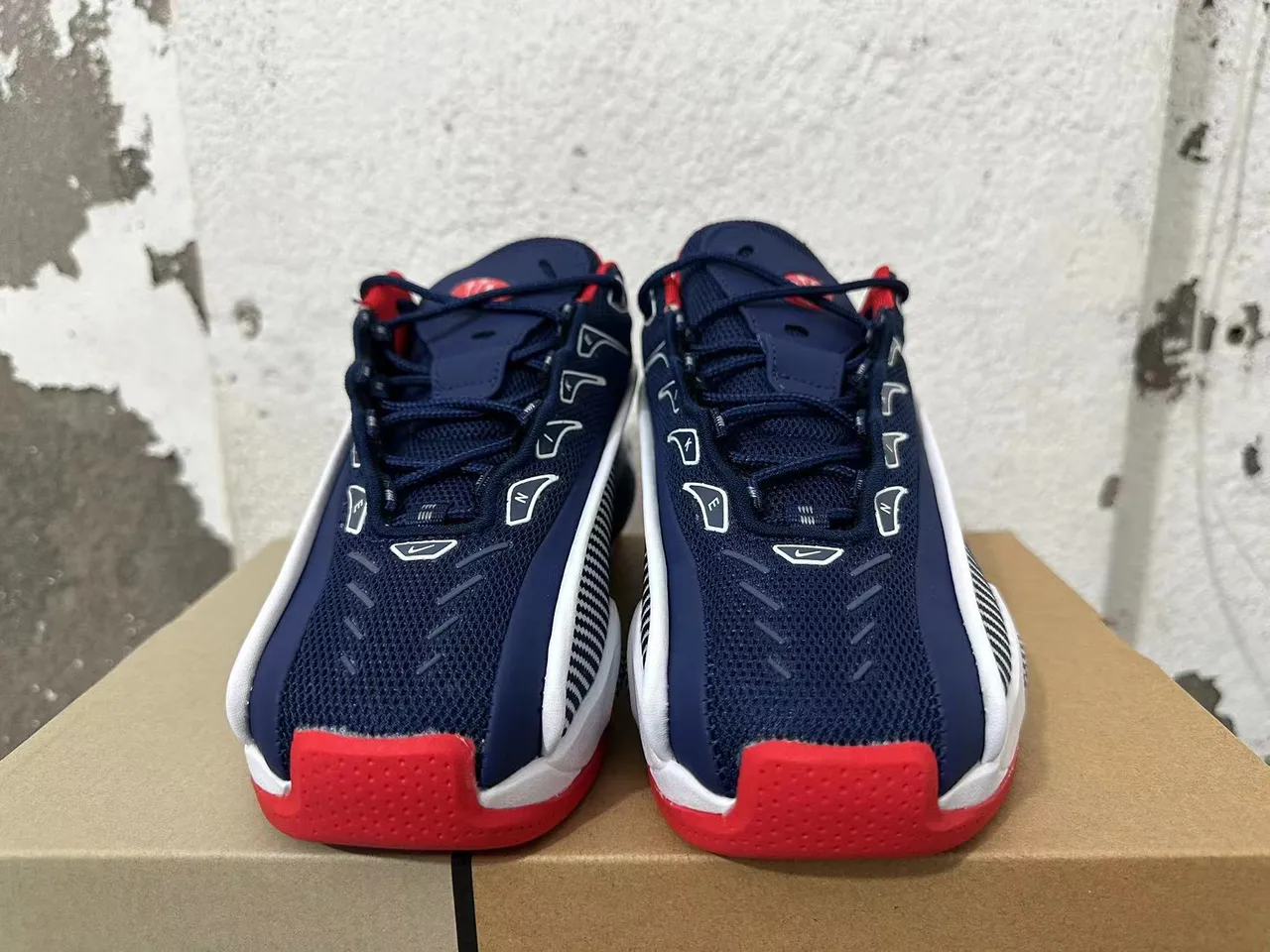 Nike Zoom Flight 95 Navy Red White Chunky Sneakers 4