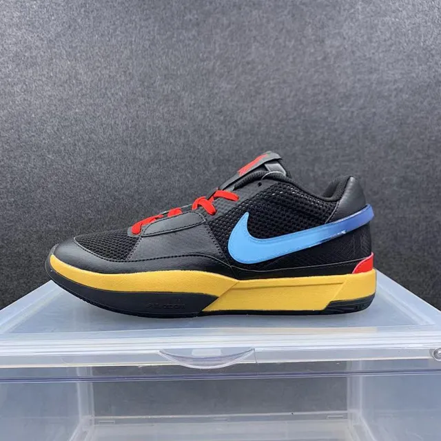 Nike Zoom G.T. Cut Black Yellow Low-Top Mesh-Leather Hybrid Upper Basketball Shoes 2