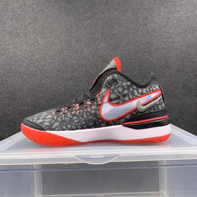 Nike Zoom KD Black Silver Red Abstract-Print High-Top Basketball Shoes 2
