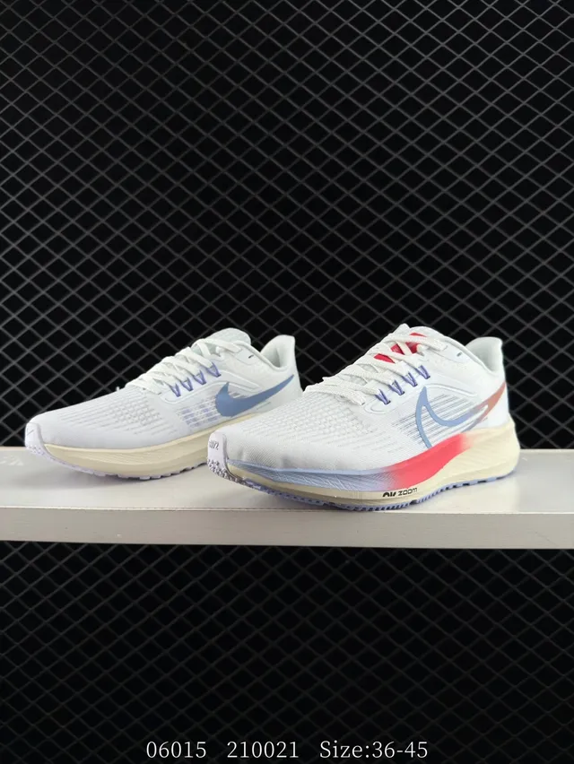Nike Zoom Pegasus 39 White Red Blue Gradient Running Shoes 3
