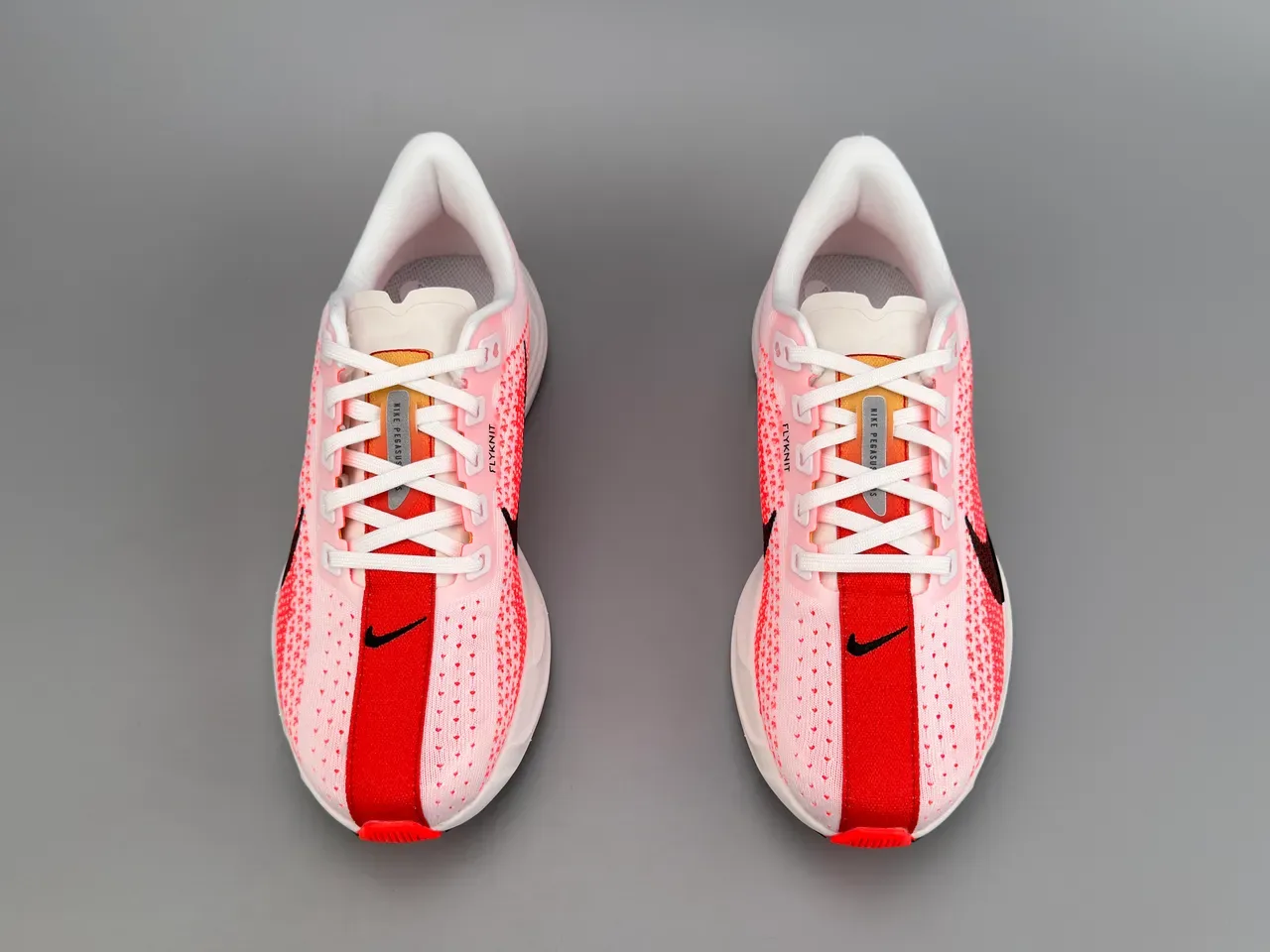 Nike ZoomX Tênis Running Upper Knit Gradient Pink Red Overlay Swoosh Preto 9