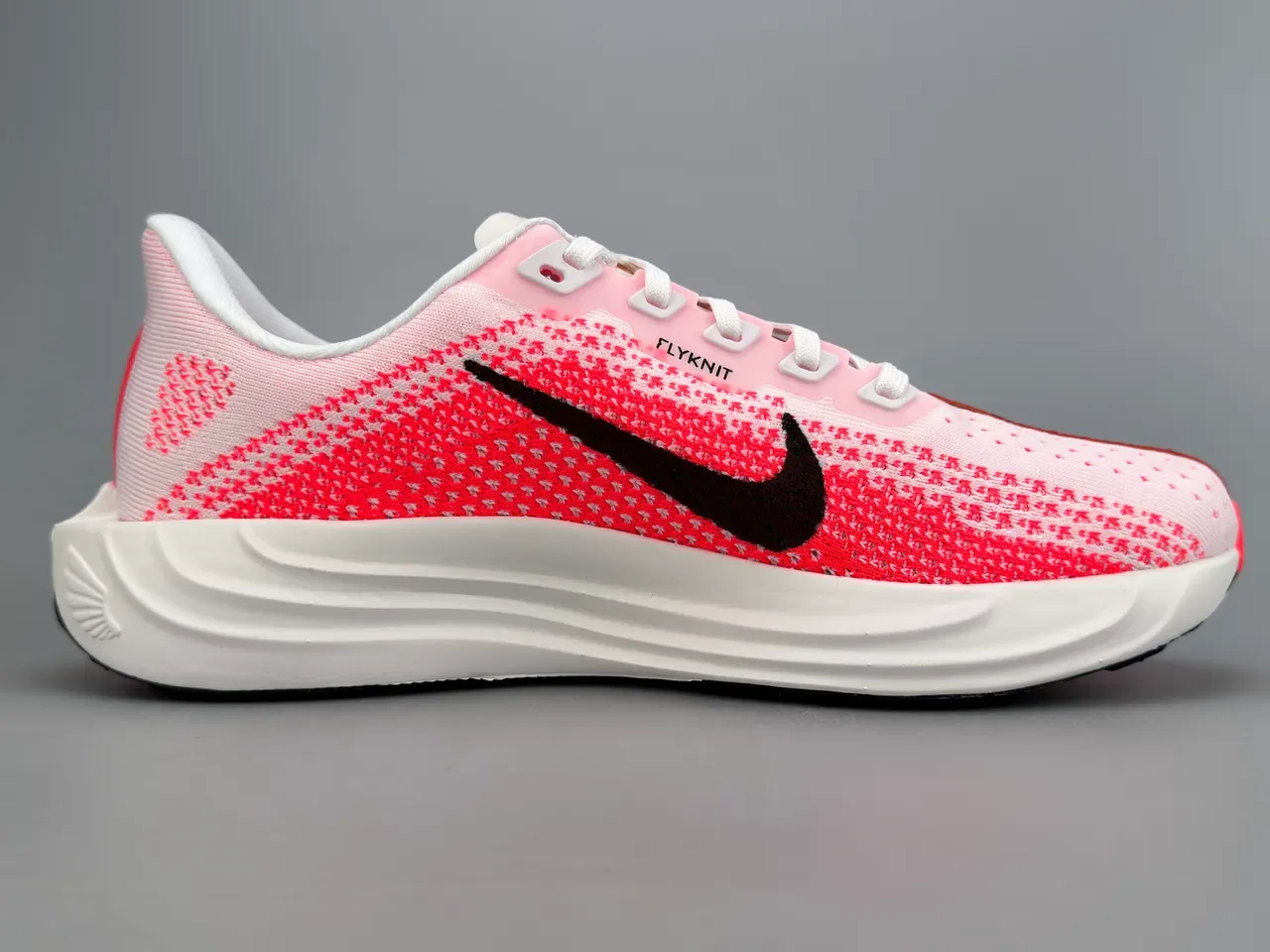 Nike ZoomX Tênis Running Upper Knit Gradient Pink Red Overlay Swoosh Preto 10