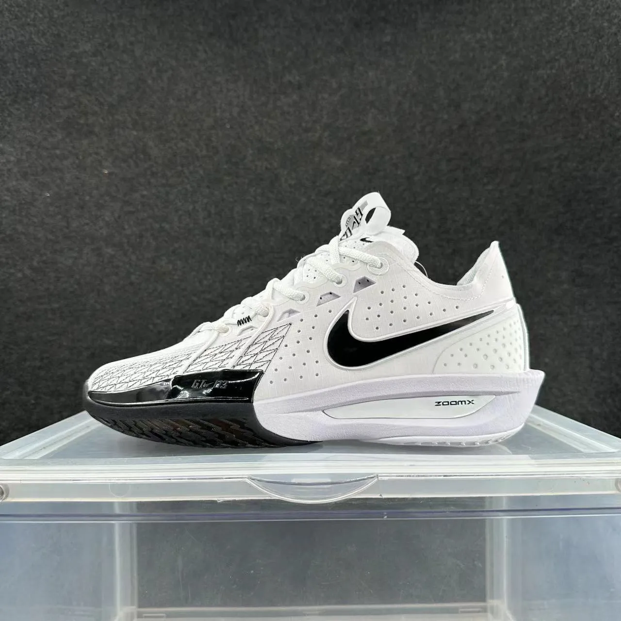 Nike ZoomX White and Black Perforated Running Shoes 2