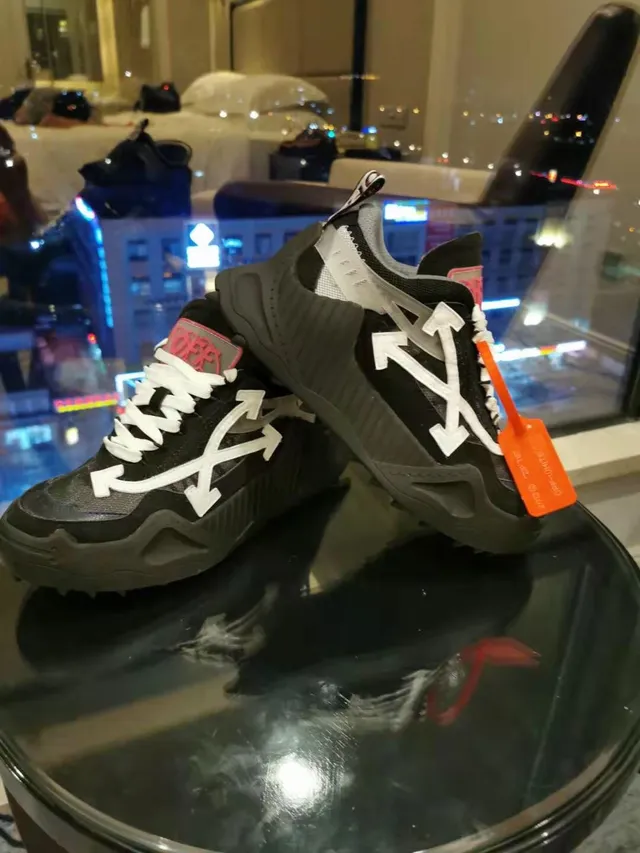 Off-White Black Industrial Design Sole Chunky Sneakers 4