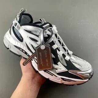 Off-White Black Multi-Material Chunky Sneakers