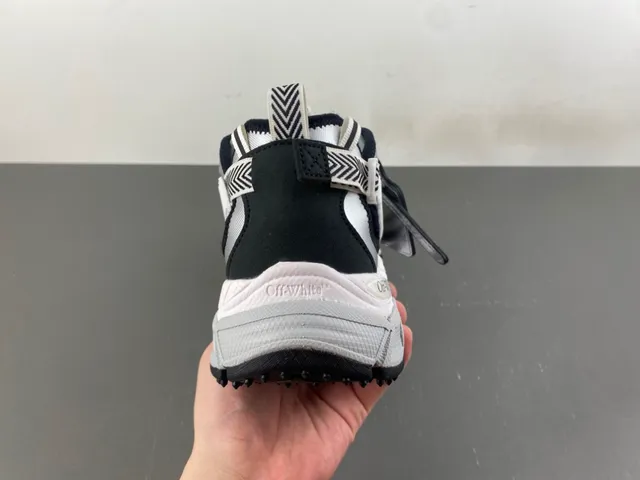Off-White 黑 多材质 厚底运动鞋 4