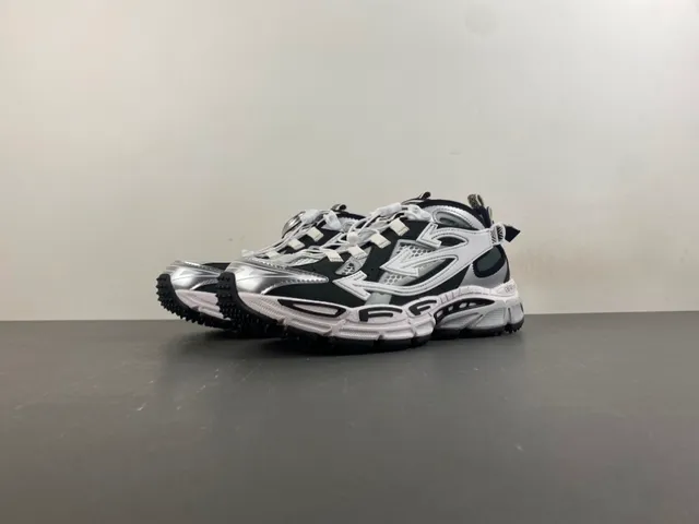 Off-White 黑 多材质 厚底运动鞋 10