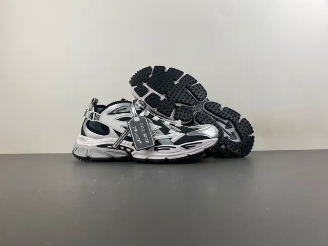 Off-White 黑 多材质 厚底运动鞋 12