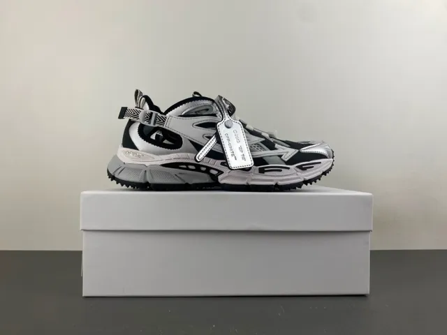 Off-White 黑 多材质 厚底运动鞋 15