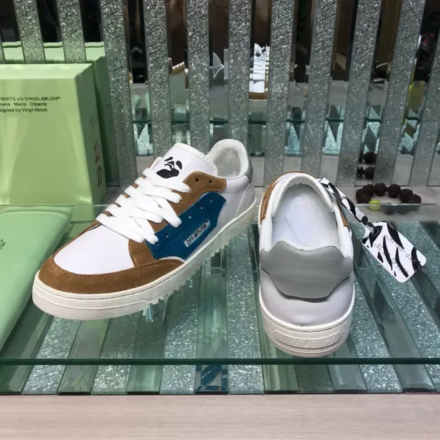 Off-White Sneaker Lifestyle Marron Partie supérieure panelée Détail Zip-Tie Sneakers Lifestyle 3