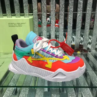 Off-White Multicolor Sculpted Midsole Multi-Color Layered Upper Chunky Sneakers