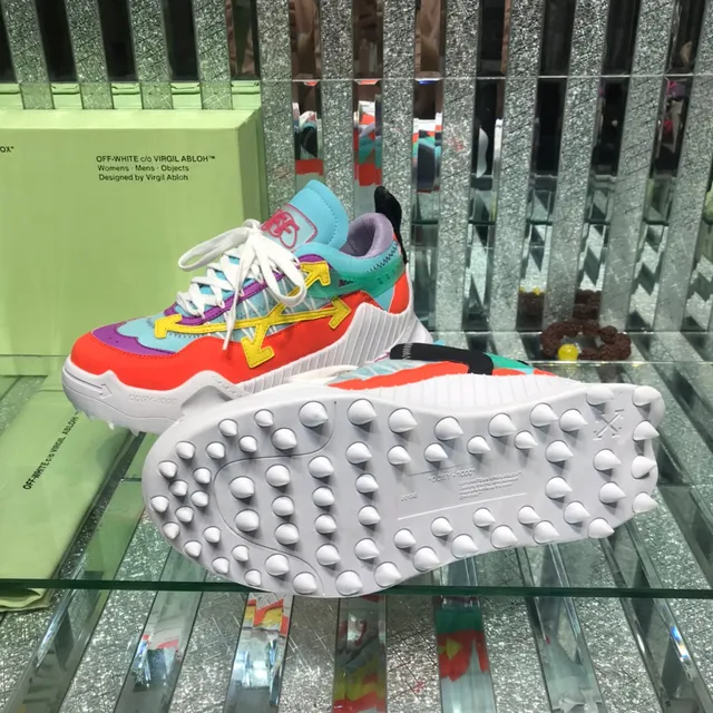 Off-White Multicolor Sculpted Midsole Multi-Color Layered Upper Chunky Sneakers 2