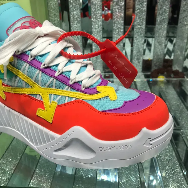 Off-White Multicolor Sculpted Midsole Multi-Color Layered Upper Chunky Sneakers 6