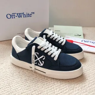 Off-White Navy Canvas Upper Cupsole Chaussures lifestyle