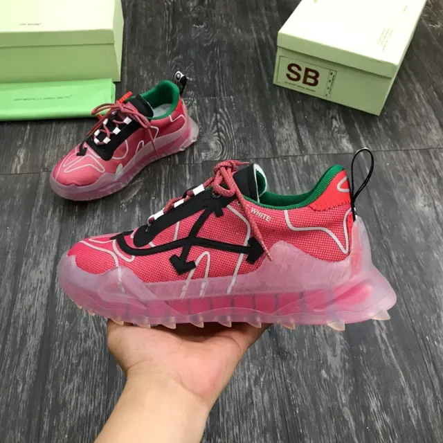 Off-White sneakers chunky rose noir semelle translucide lacets industriels zip-tie 4