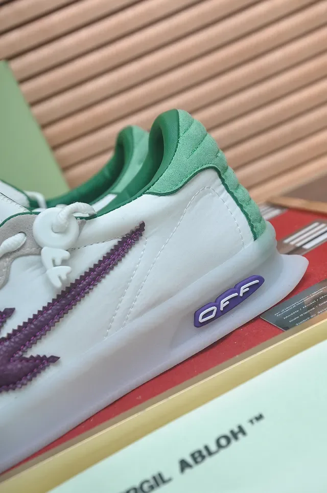 Off-White Chaussures Lifestyle Violette avec Upper en Matériau Mixte à Couches Logo de Flèche Diagonale 2