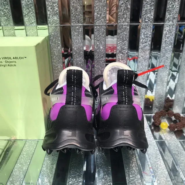 Off-White Violet Rose Motif Flèche Industrielle Sneakers Chunky 3