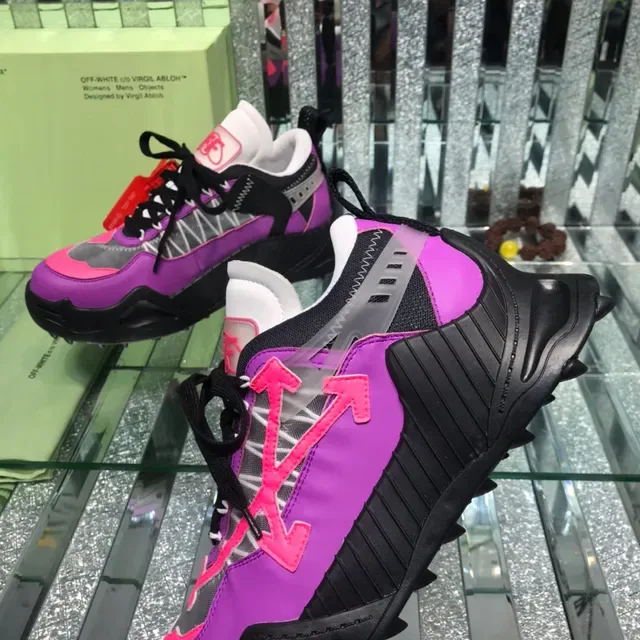 Off-White Violet Rose Motif Flèche Industrielle Sneakers Chunky 5
