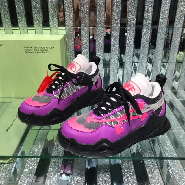 Off-White Violet Rose Motif Flèche Industrielle Sneakers Chunky 8