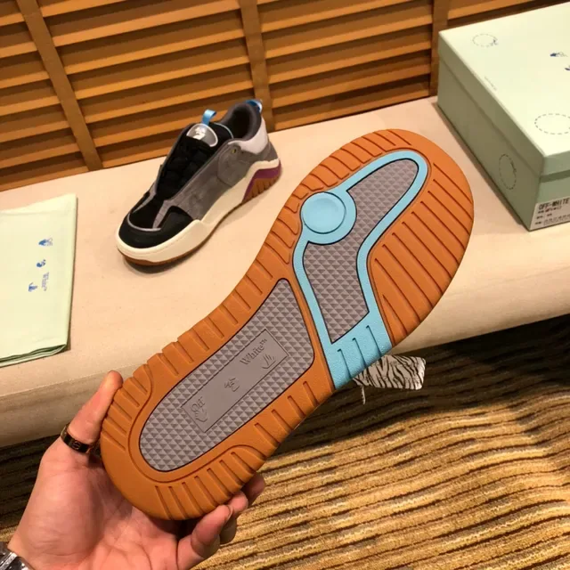 Off-White Runner أحذية رياضية كاجوال أسود رمادي أبيض بنفسجي أزرق 3