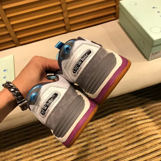 Off-White Runner أحذية رياضية كاجوال أسود رمادي أبيض بنفسجي أزرق 4