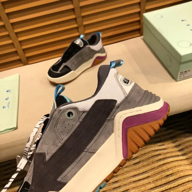 Off-White Runner أحذية رياضية كاجوال أسود رمادي أبيض بنفسجي أزرق 5
