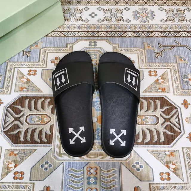 Off-White Slide Black Industrial Graphic Slippers 5