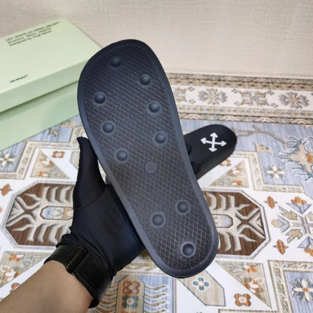 Off-White Slide Black Industrial Graphic Slippers 7