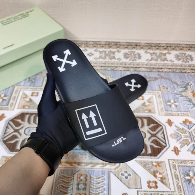 Off-White Slide Black Industrial Graphic Slippers 9
