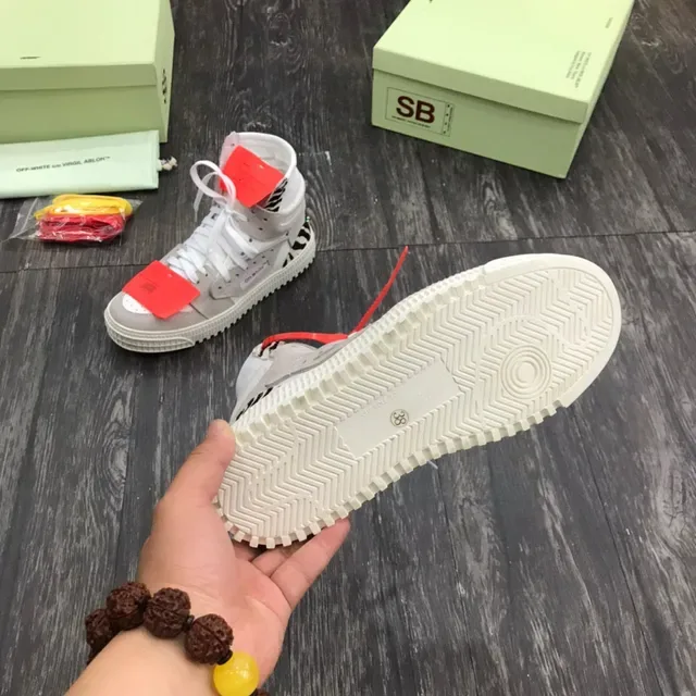Off-White The Ten Gris high-top ridged sole chunky chaussures 2
